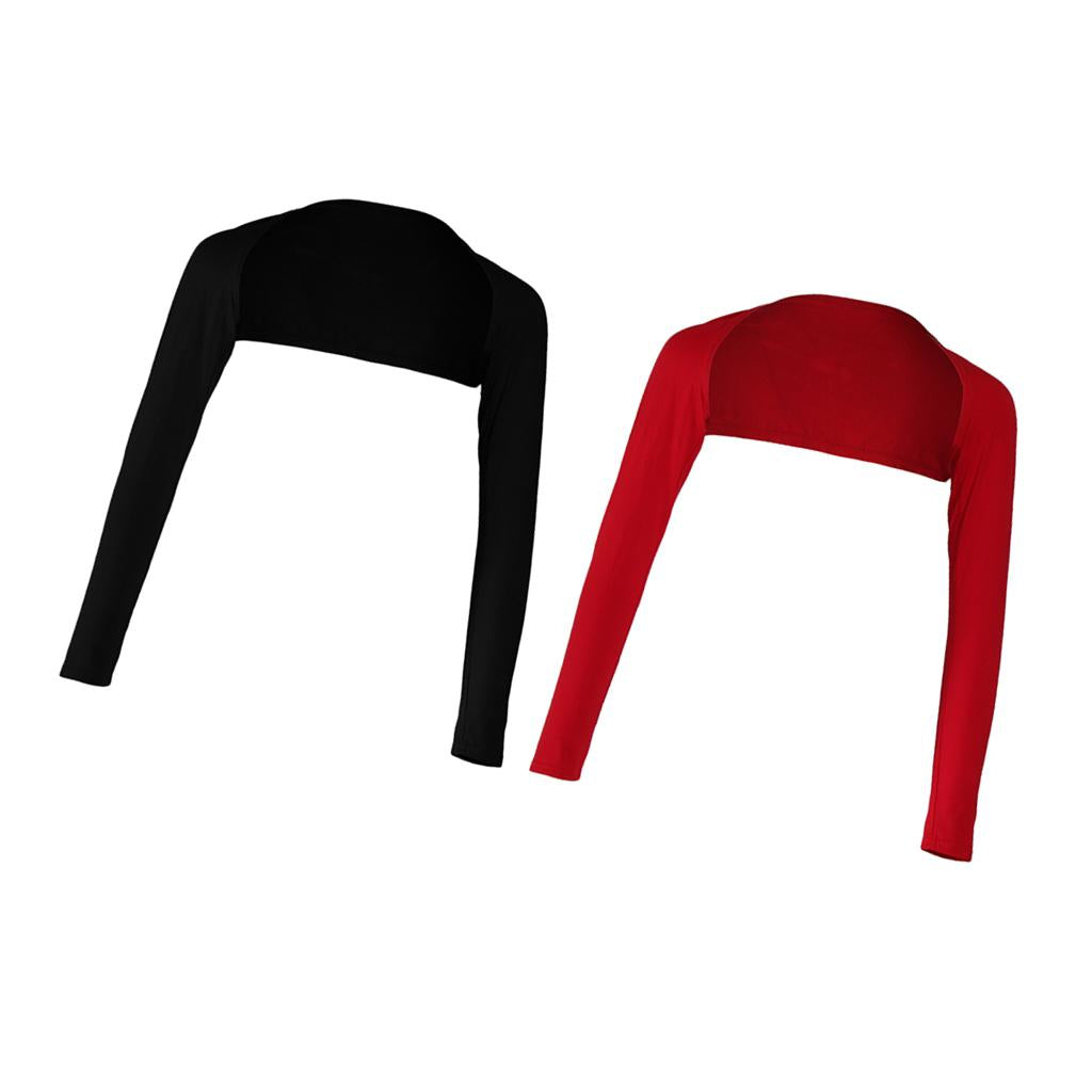 Black Red Women One-piece Long Sleeve Arm Cover Shrug Bolero Hijab Muslim