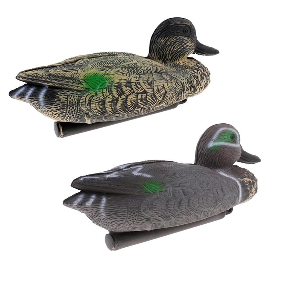 2pcs Lifelike Duck Floating Hunting Shooting Drake Duck Decoy Garden Decor