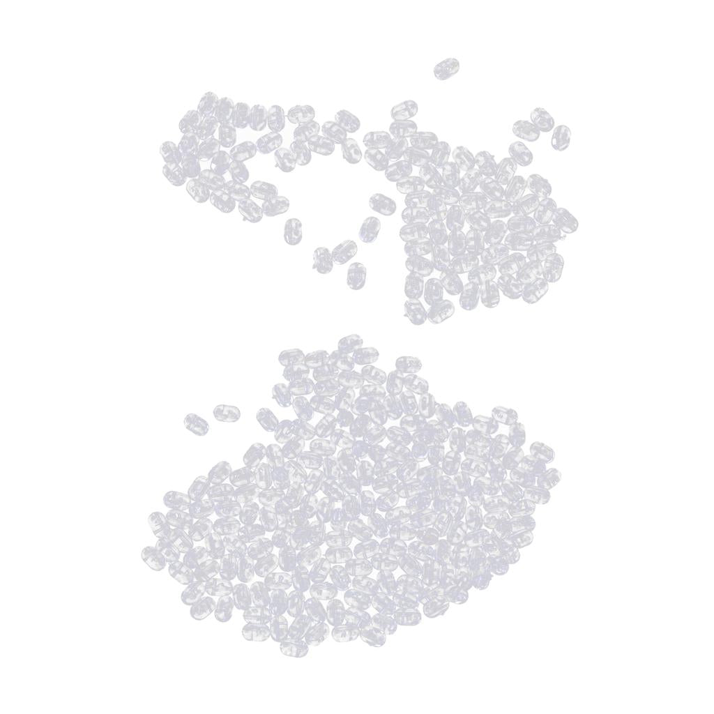 400pcs Transparent Fishing Rig Beads Fishing Cross Beads Oval Fishing Beads