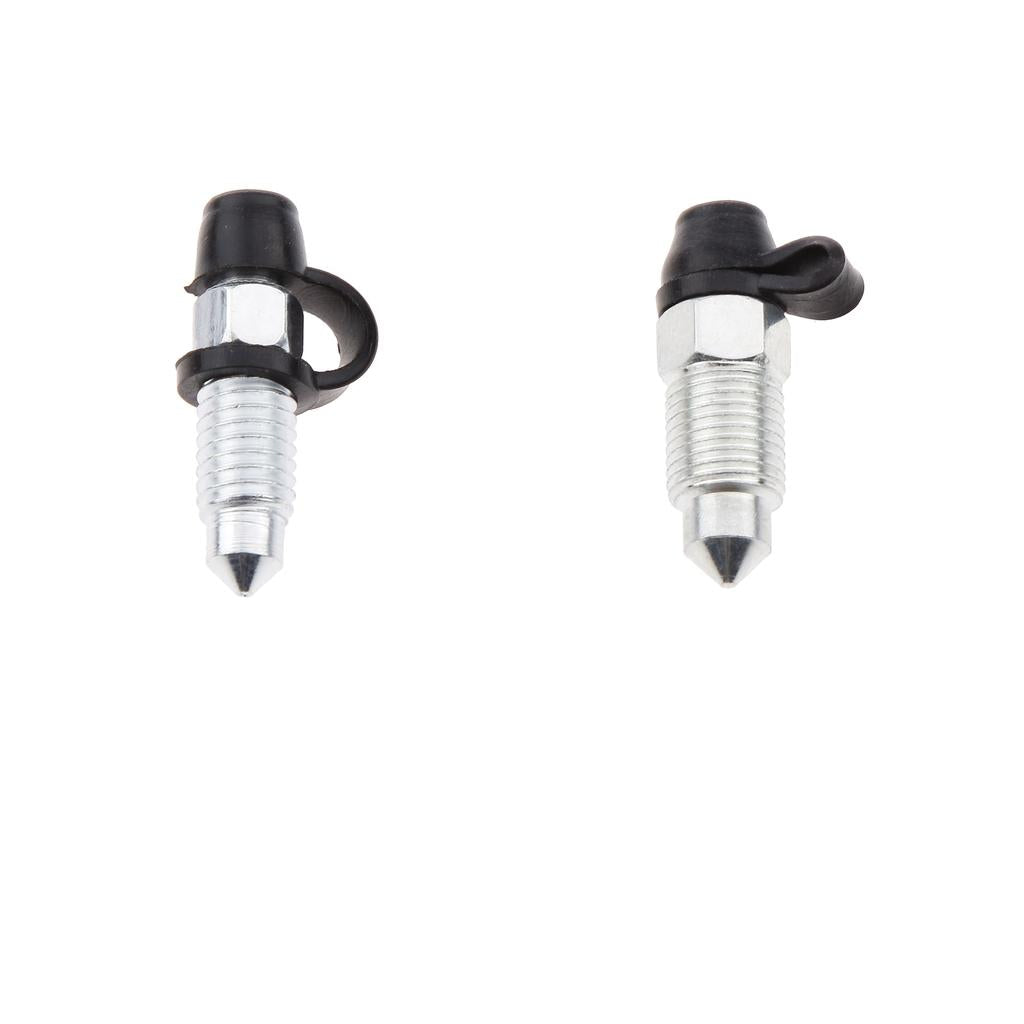 2pcs M10 x1mm & M8 x 1.25mm Motorcycle Brake Caliper Bleed Screw Bolts
