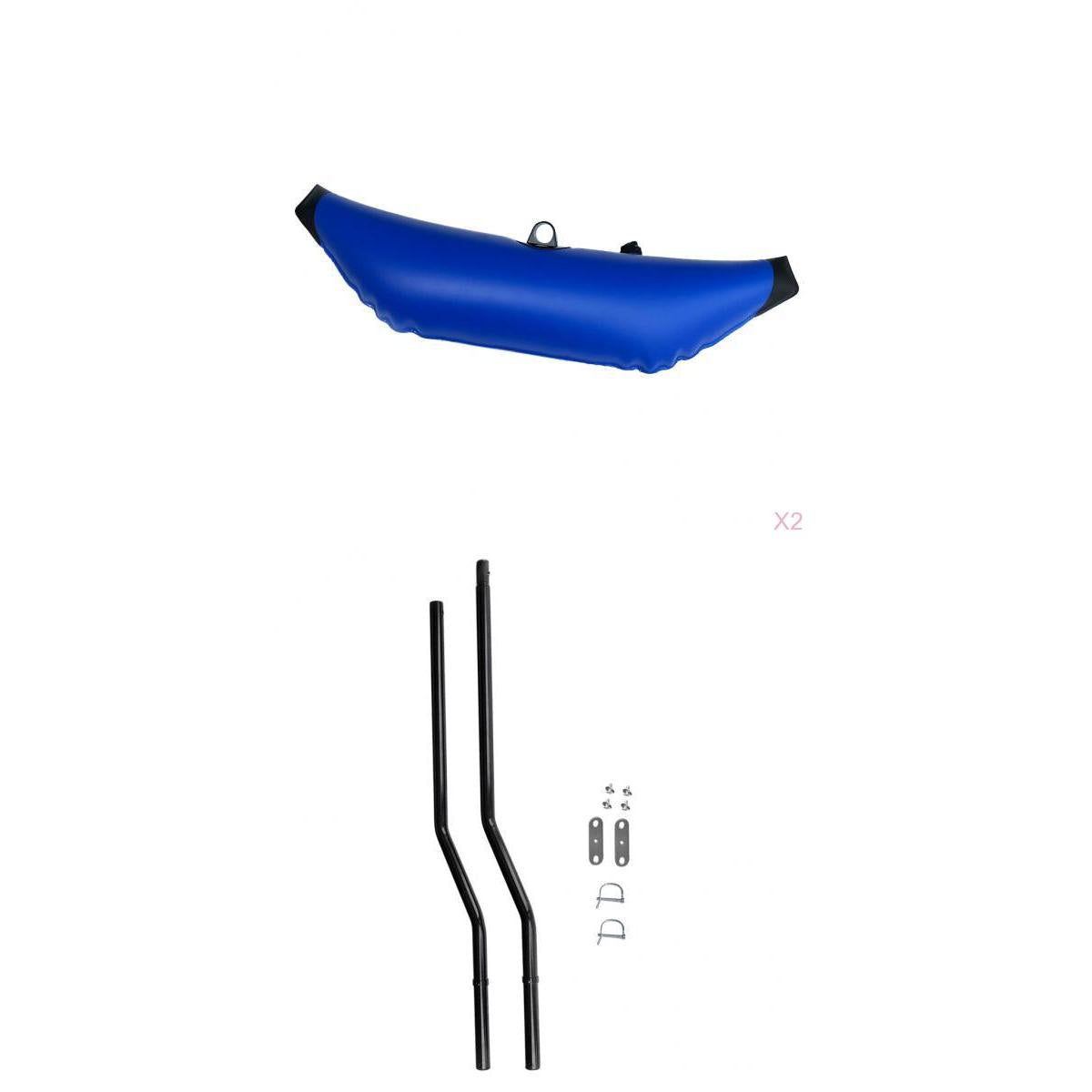 Blue Inflatable Outrigger Stabilizer+ Pole Sidekick Ama Kit Stabilizer Stand