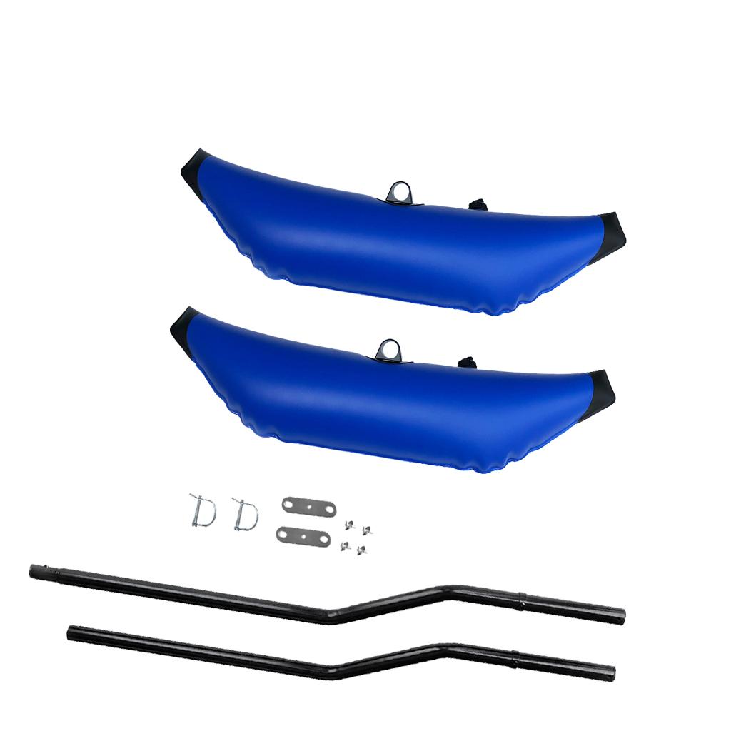 Blue Inflatable Outrigger Stabilizer+ Pole Sidekick Ama Kit Stabilizer Stand