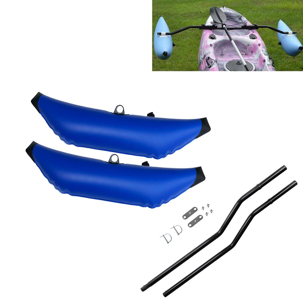 Blue Inflatable Outrigger Stabilizer+ Pole Sidekick Ama Kit Stabilizer Stand