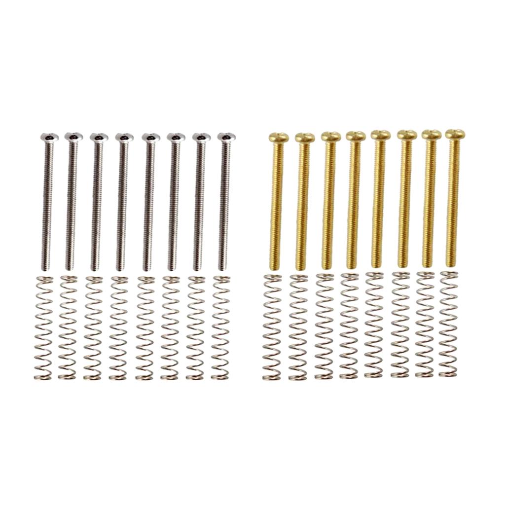 2 Set Electric Guitar Humbucker Double Coil Pickup Frame Screws+Springs