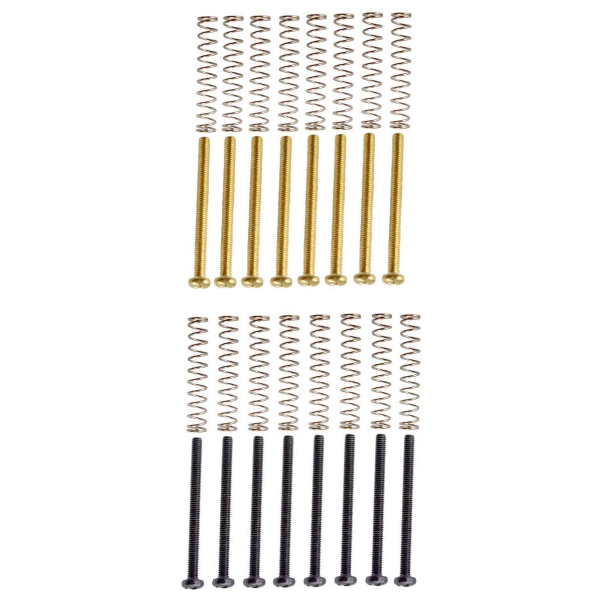 16pcs Double Coil Humbucker Pickup Frame Screws&Springs for Electric Guitar