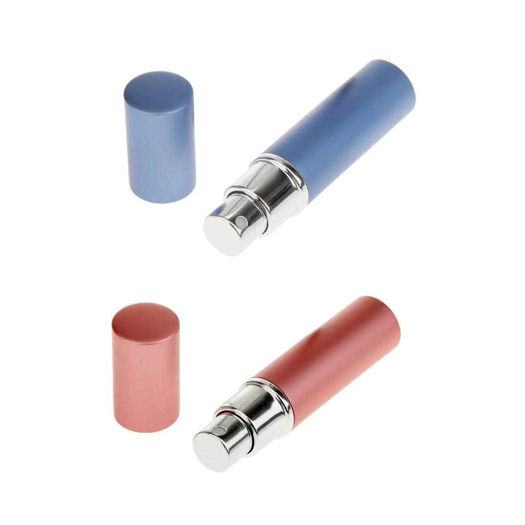 2 Pieces Travel Refillable Perfume Oil Atomizer Empty Mist Spray Bottle