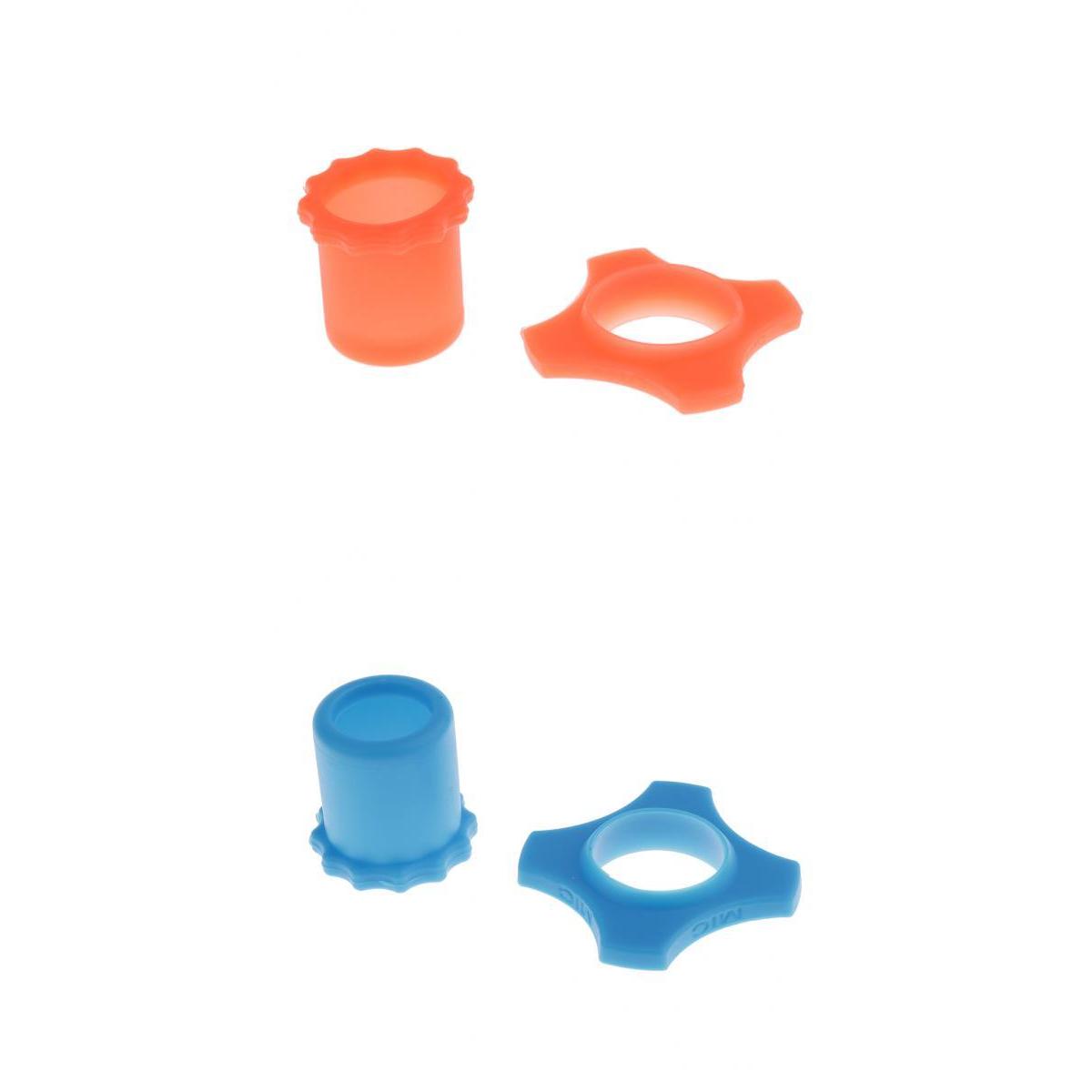 2 Sets Wireless Microphone Mic Holder Anti-rolling Protection Ring + Bottom