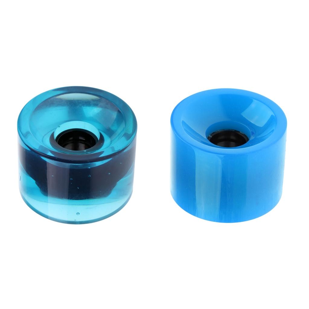 2pcs PU Skateboard Wheels Longboard Replacement Wheels Cruiser Parts 70x51mm