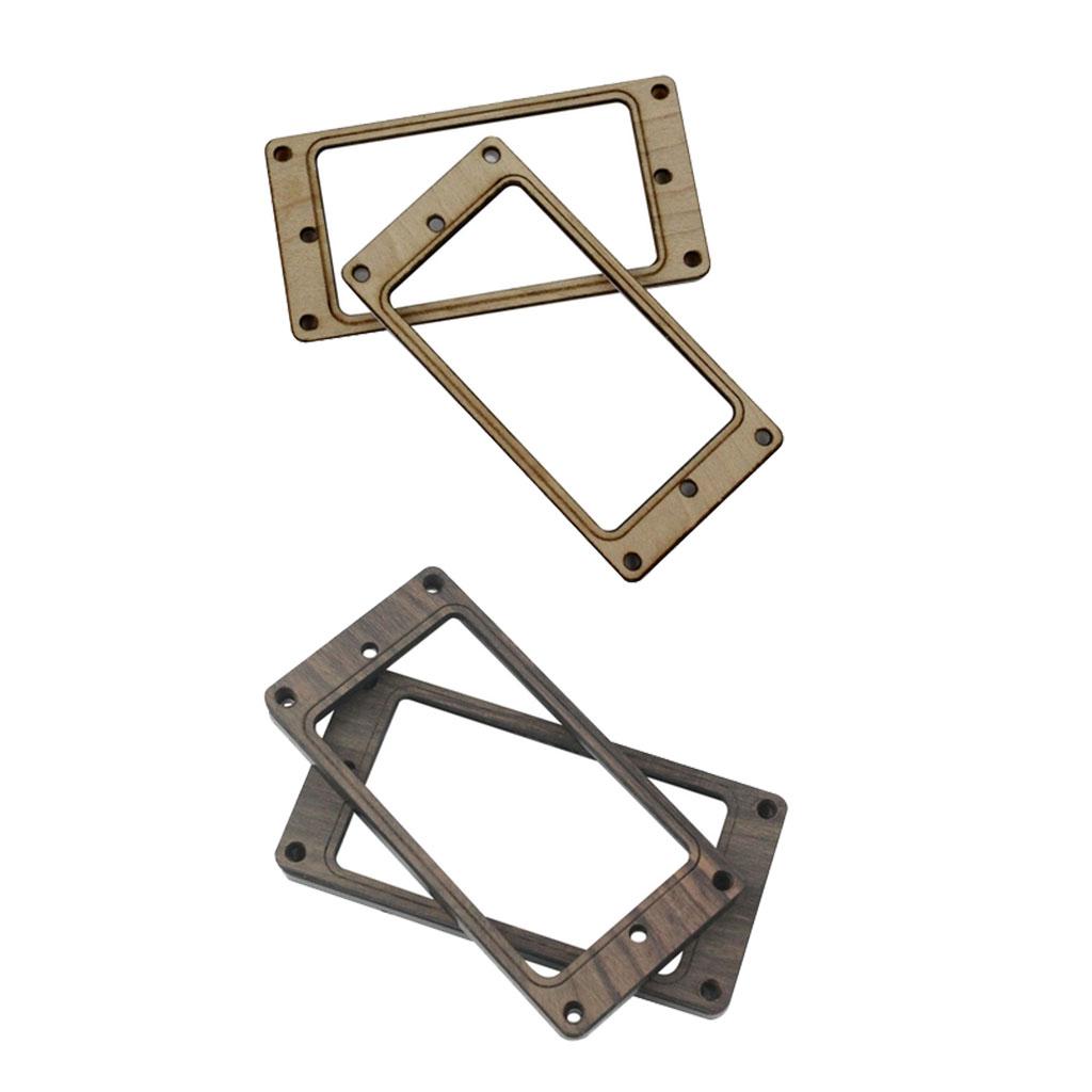 4pcs/set Humbucker Pickup Mounting Ring for Electric Guitar Maple+Rosewood