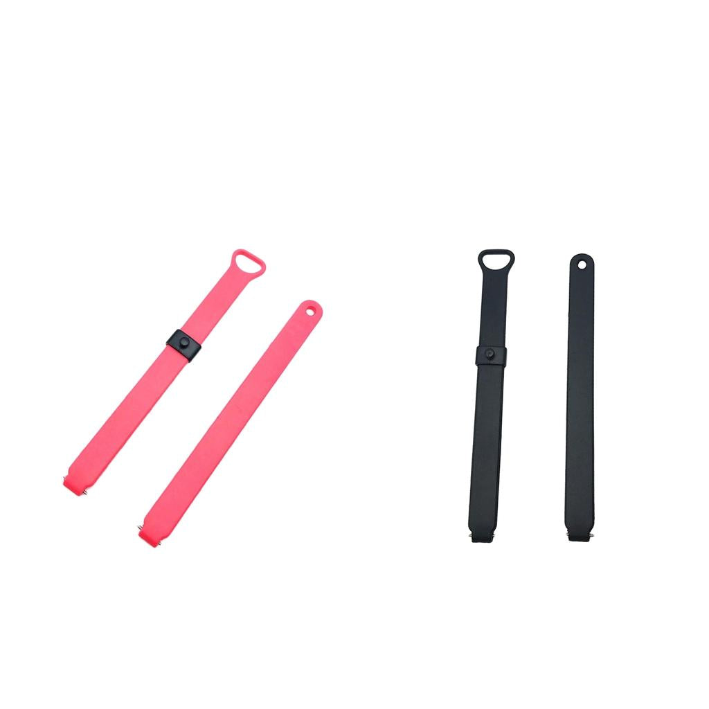 2pcs Watch Band Wrist Strap For Misfit Ray Fitness Tracker Black + Rose Red
