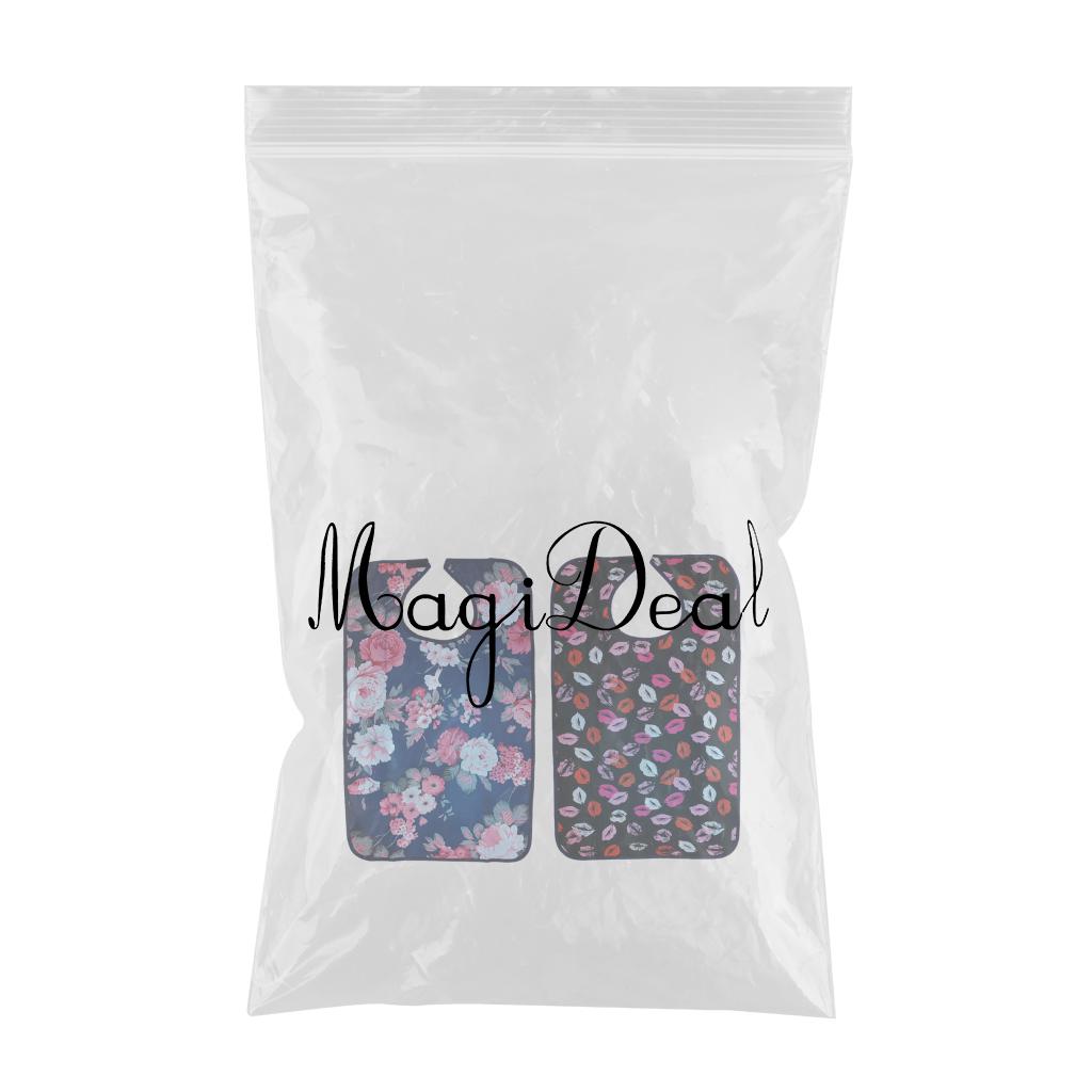 2 Pieces Waterproof Eating Bib Mealtime Cloth Protector Disability Aid Apron