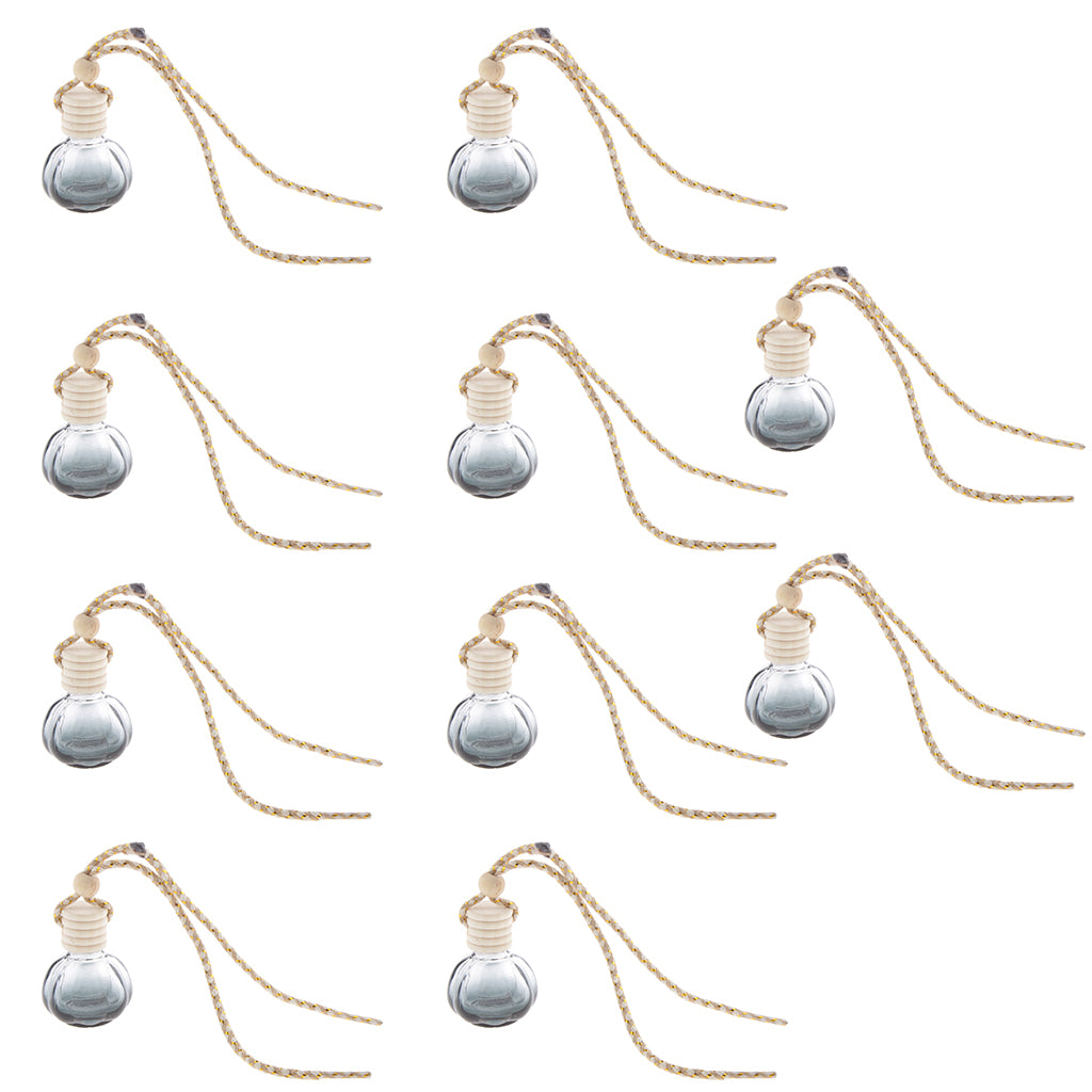 10x Ball Shaped Charm Empty Glass Perfume Bottle Pendant Car Hanging Decor