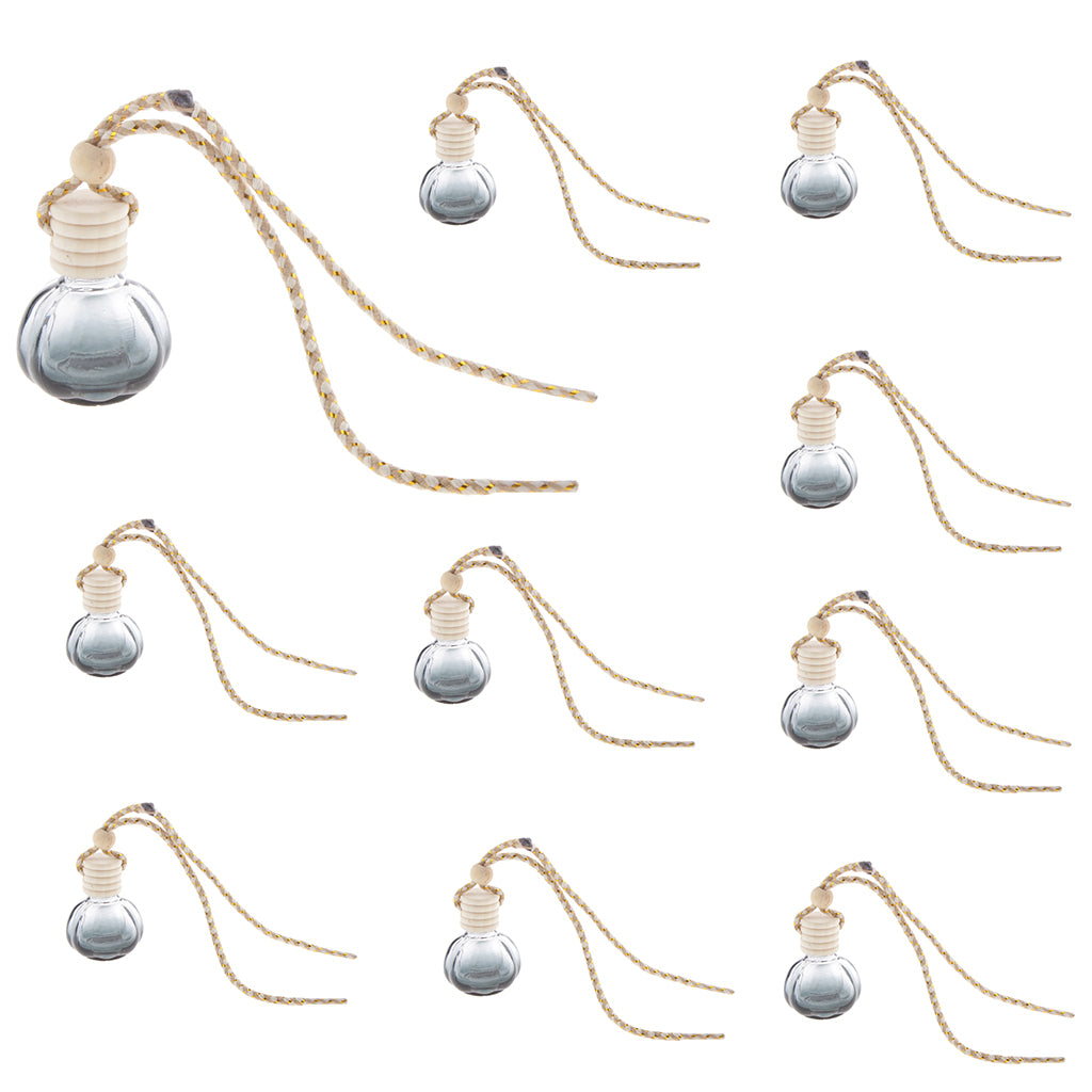 10x Ball Shaped Charm Empty Glass Perfume Bottle Pendant Car Hanging Decor