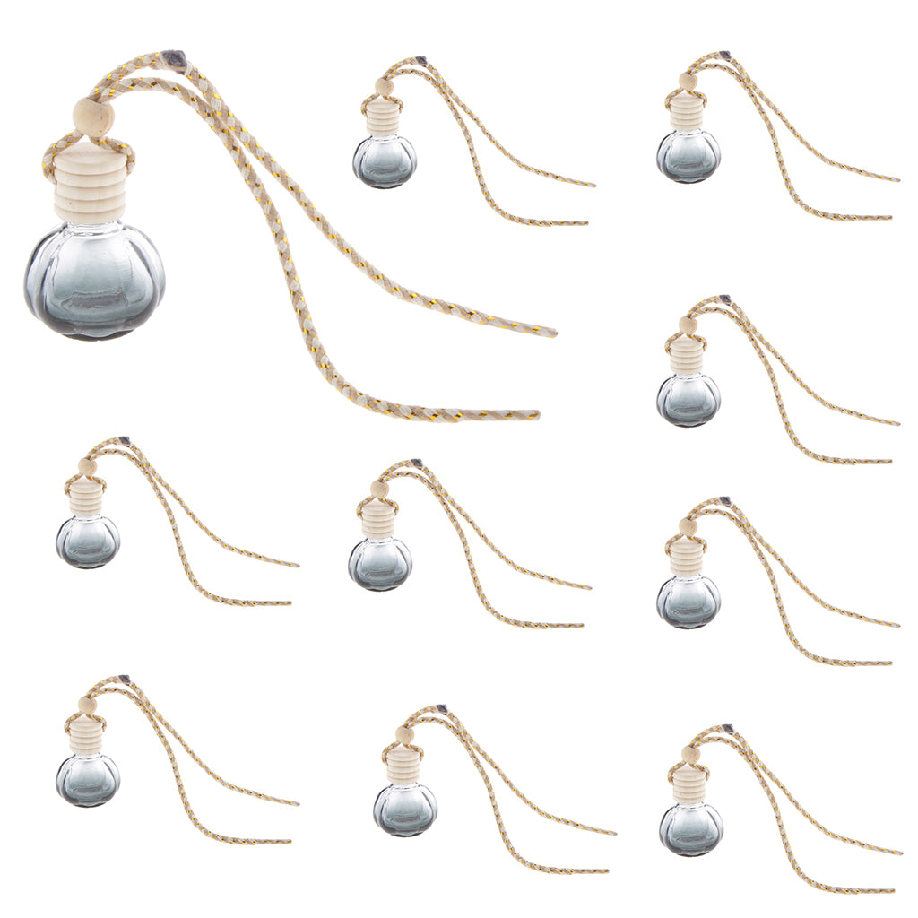 10x Ball Shaped Charm Empty Glass Perfume Bottle Pendant Car Hanging Decor