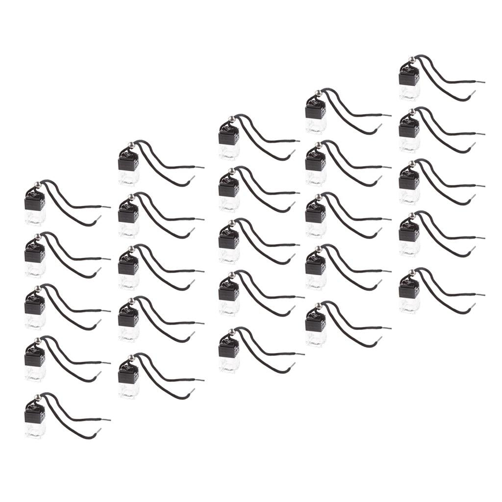 Charm Empty Glass Perfume Bottle Pendant for Car Hanging Decor Square 25pcs