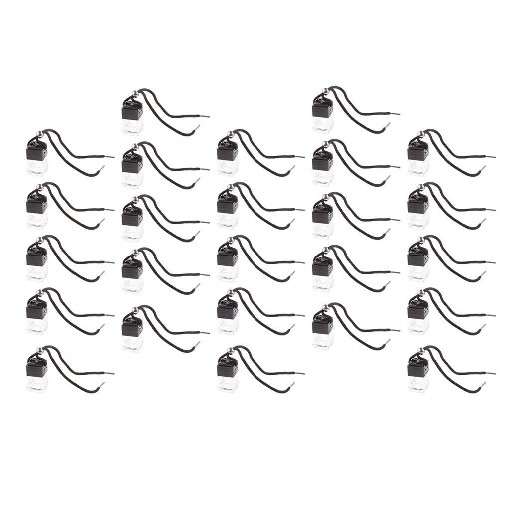 Charm Empty Glass Perfume Bottle Pendant for Car Hanging Decor Square 25pcs