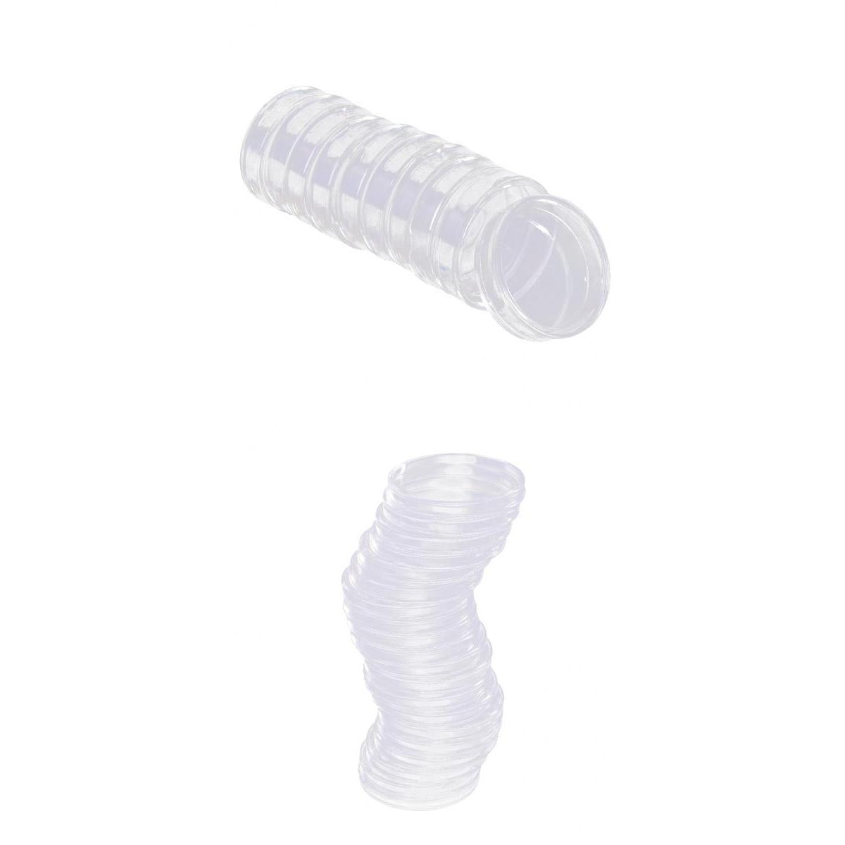40pcs Clear Round Plastic Coin Capsules Container Storage Holder 45mm+41mm