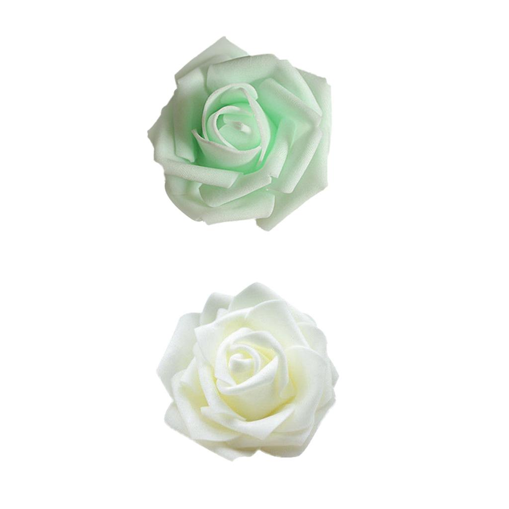 100x Foam Roses Artificial Flowers Wedding Bridal Bouquet Party Decor Crafts