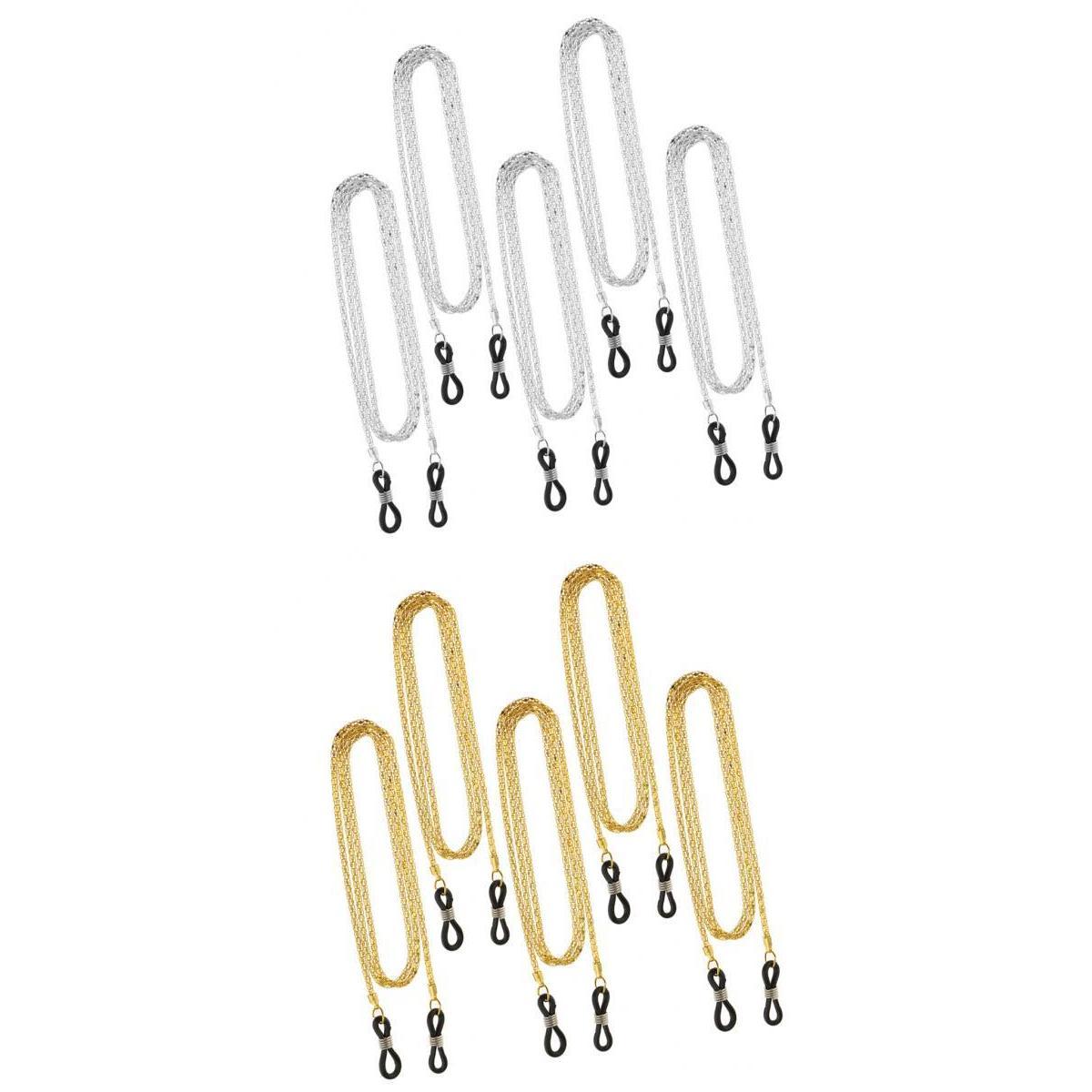 10 Pieces Metal Eyewear Strap Sunglass Strap Holder Eye Glasses Cord Chain