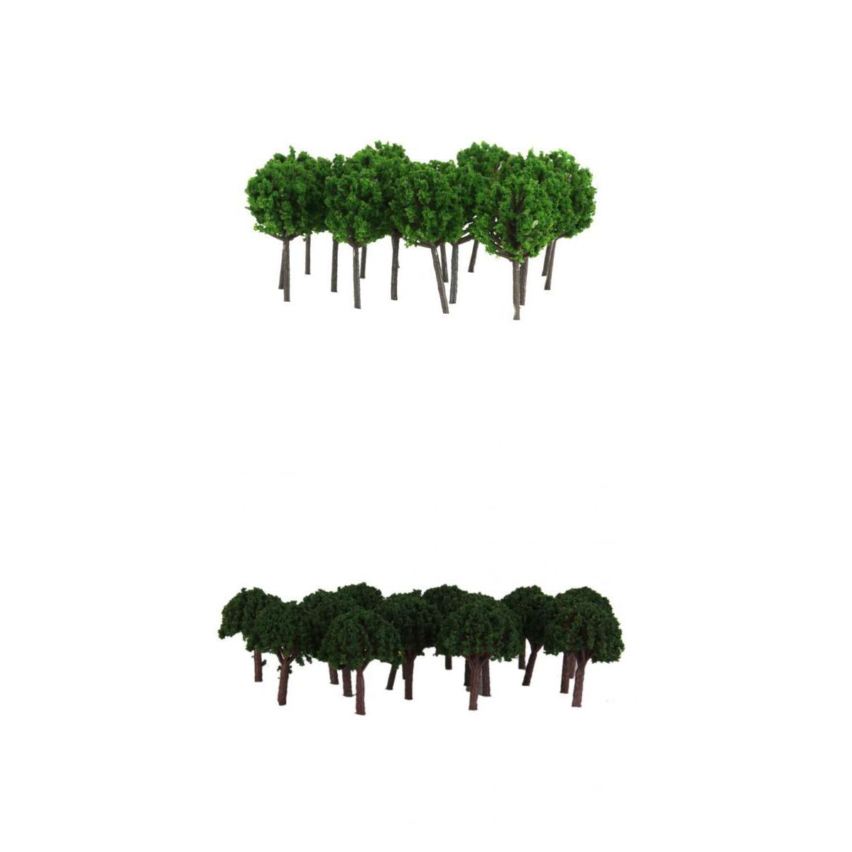 100 Pieces Scale Model Train Trees Scenery Landscape Accessories