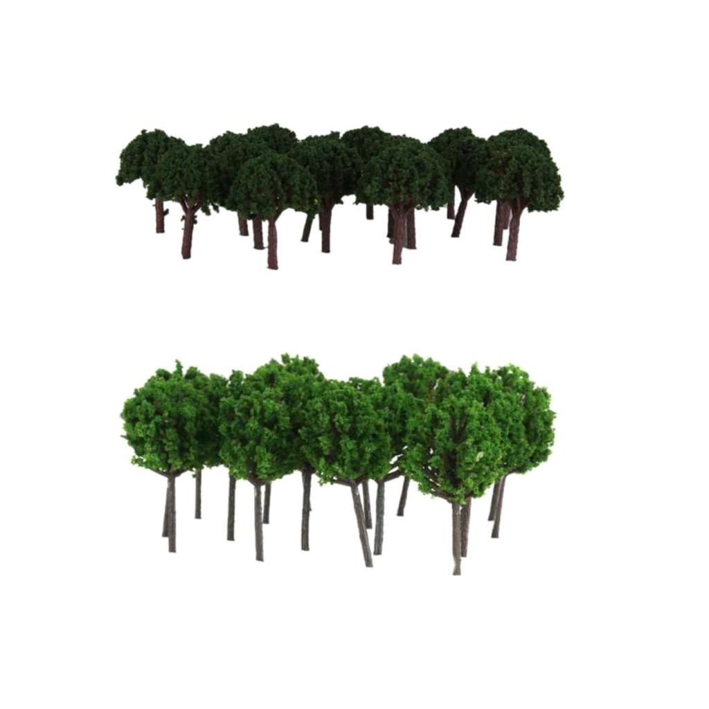 100 Pieces Scale Model Train Trees Scenery Landscape Accessories