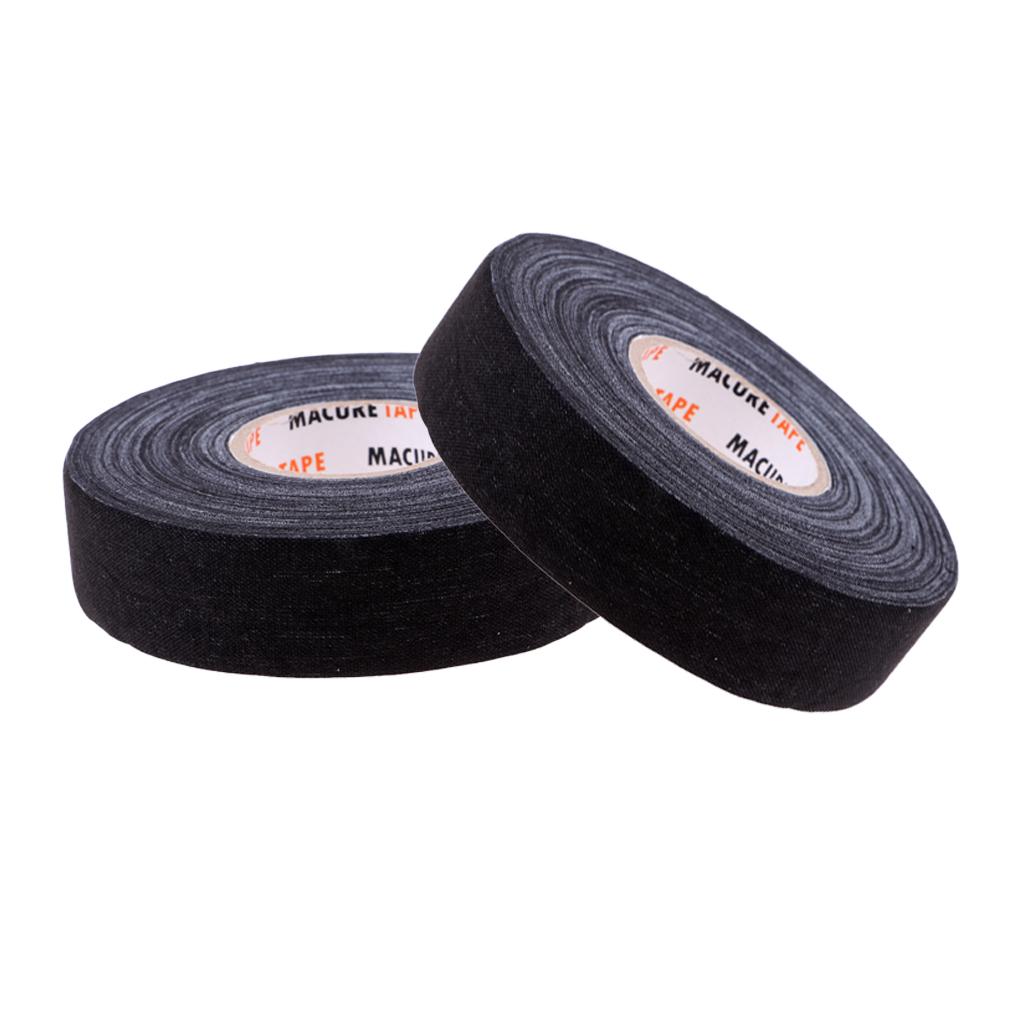 2 Roll Waterproof Adhesive Ice Hockey Cloth Stick Grip Tape 25mmx22.5m