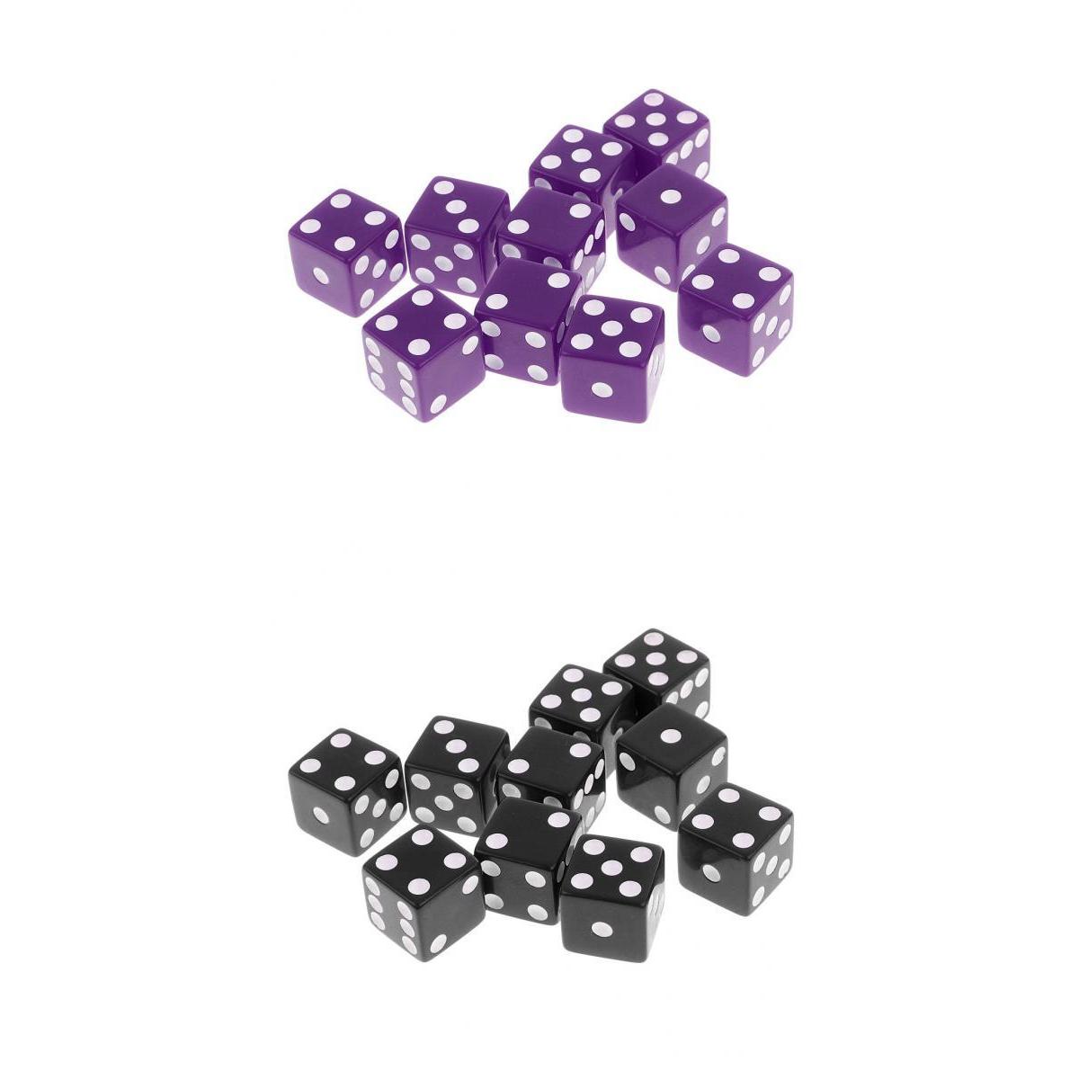20X 16mm Six Sided D6 Spot Dice for D&D TRPG Party Board Game Toy KTV Shaker
