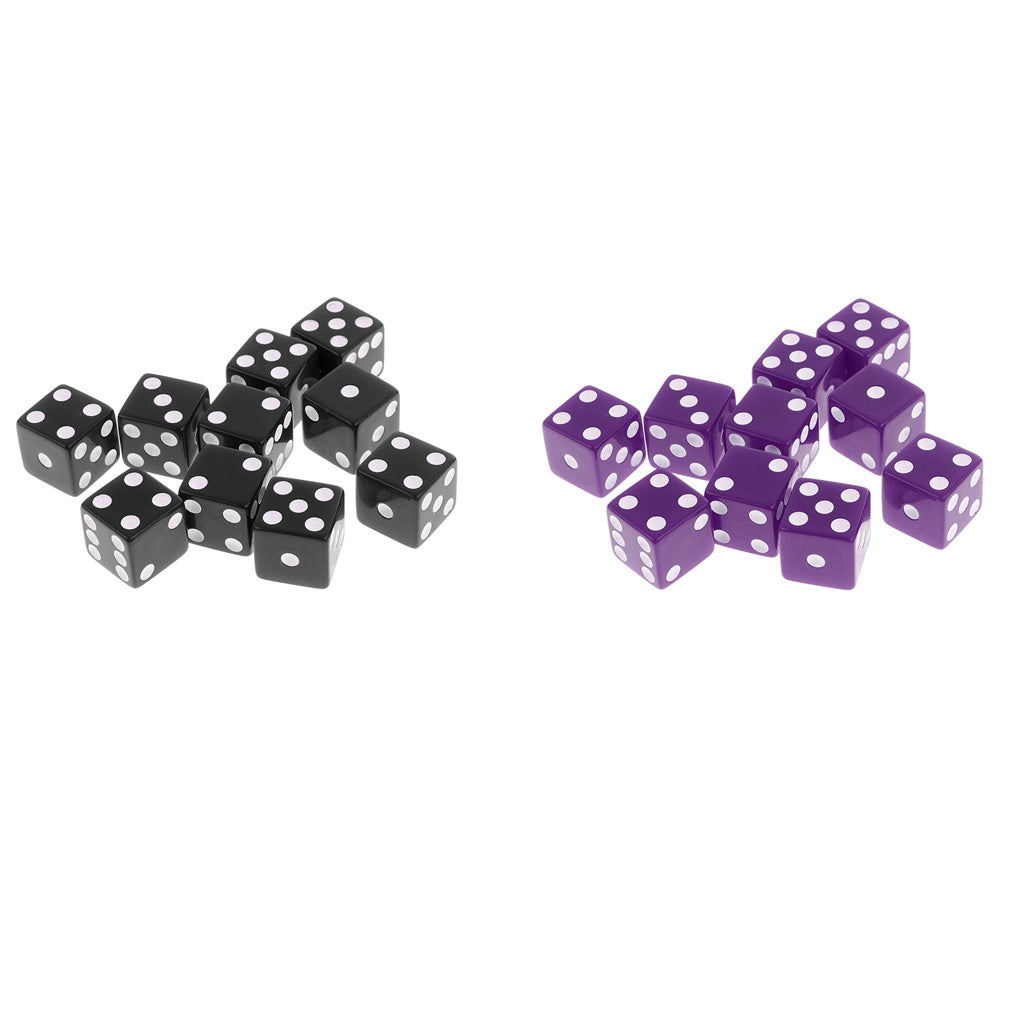 20X 16mm Six Sided D6 Spot Dice for D&D TRPG Party Board Game Toy KTV Shaker