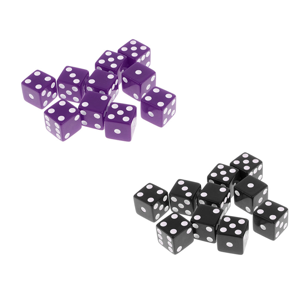 20X 16mm Six Sided D6 Spot Dice for D&D TRPG Party Board Game Toy KTV Shaker