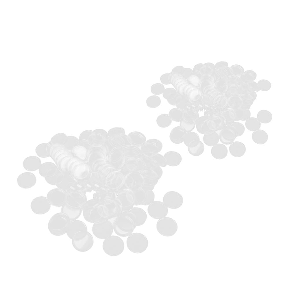 200PCS Coin Holder Capsules Clear Case Box for Coin Protection 36mm & 28mm