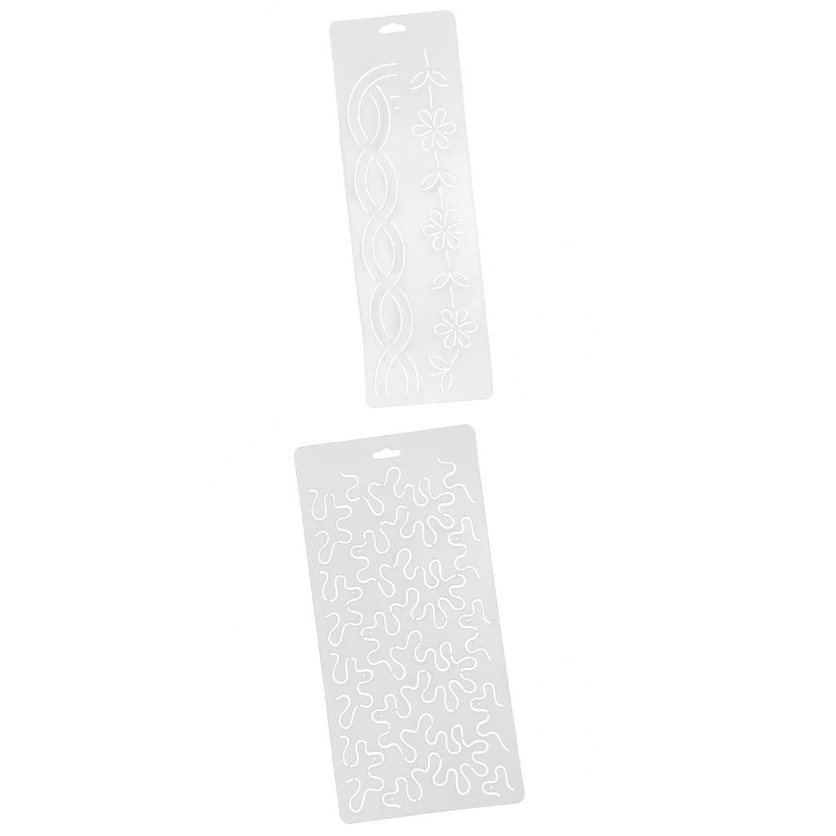 2Pcs DIY Plastic Quilting Quilt Stencil Painting Craft Template Sewing Tool