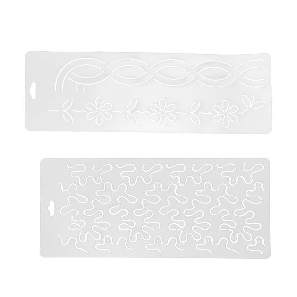 2Pcs DIY Plastic Quilting Quilt Stencil Painting Craft Template Sewing Tool