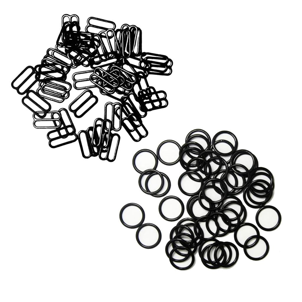 100 x O Rings Bra Strap Adjuster + 100 x Fig 8 Bra Strap Adjuster for Girl