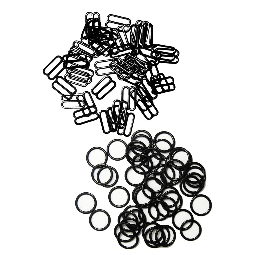 100 x O Rings Bra Strap Adjuster + 100 x Fig 8 Bra Strap Adjuster for Girl