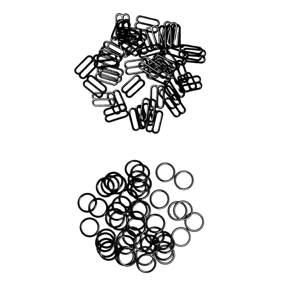 100 x O Rings Bra Strap Adjuster + 100 x Fig 8 Bra Strap Adjuster for Girl