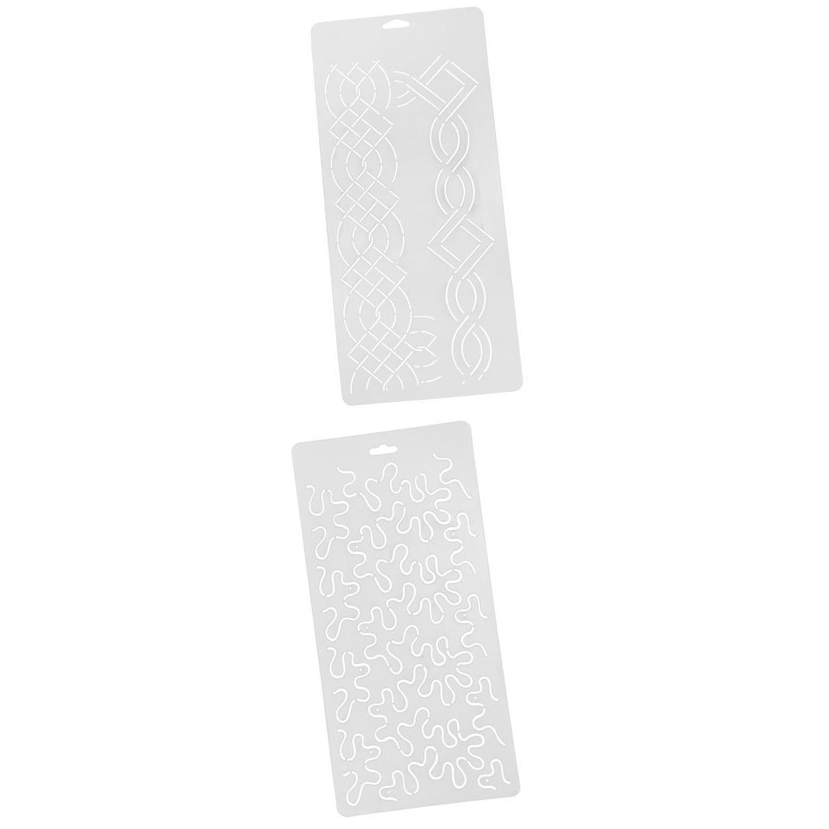 2Pcs Plastic Quilting Quilt Stencil Painting Craft Template Sewing Tool