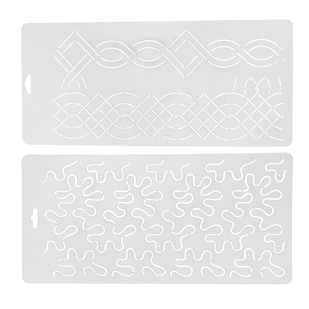 2Pcs Plastic Quilting Quilt Stencil Painting Craft Template Sewing Tool