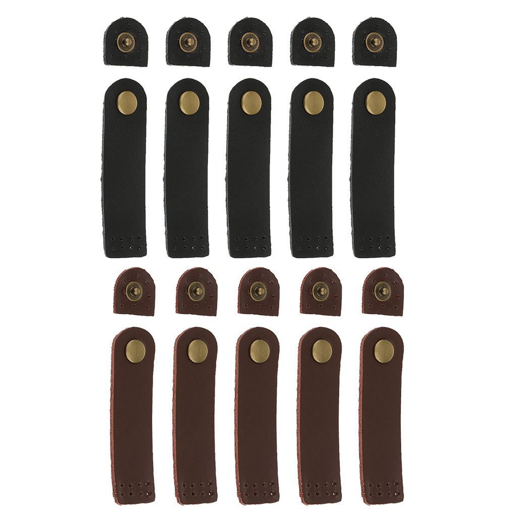 10 Sets Rounded Corner Leather Snap Buckles Purse Wallet Bag DIY Accessories
