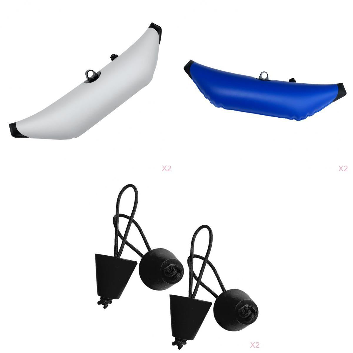 12 Pieces Inflatable Outrigger Stabilizer Water Float & Kayak Scupper Plug