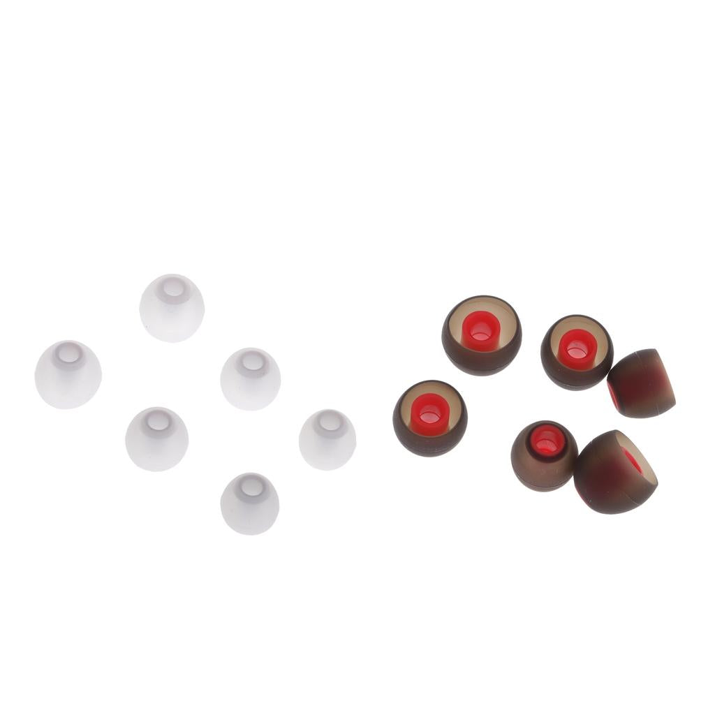 12Pieces 3.8mm Soft Silicone Earphone Covers Earbud Tips
