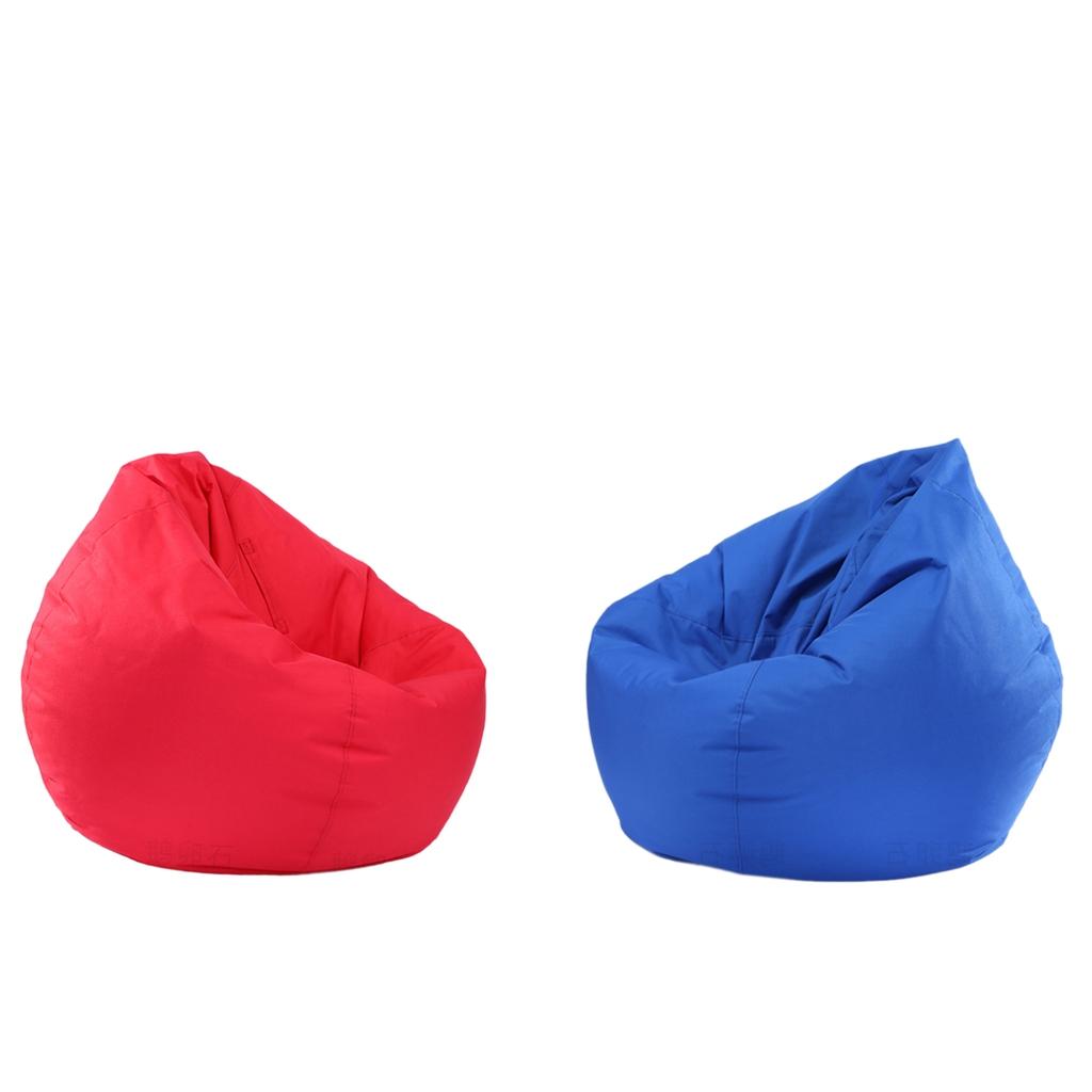 2 Pieces Waterproof Stuffed Animal Storage Bean Bag Cover Royal Blue & Red