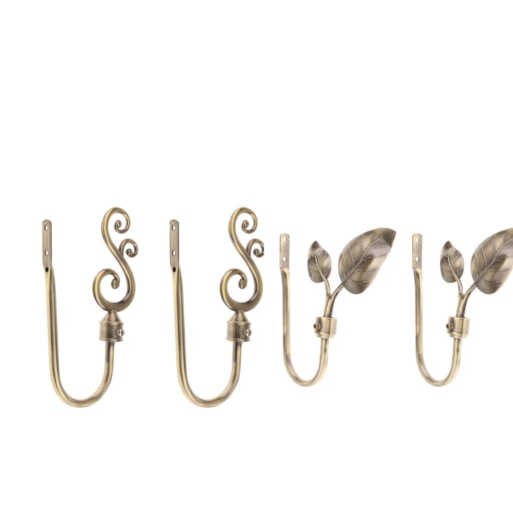 4Pieces U Shape Metal Vine Curtain Hook Window Drapery Tieback Hanger