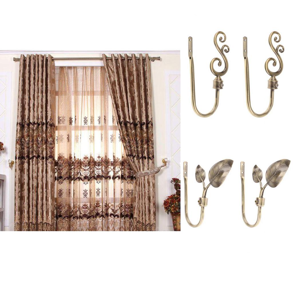 4Pieces U Shape Metal Vine Curtain Hook Window Drapery Tieback Hanger