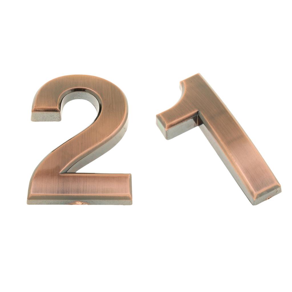2Pcs Antique Door Number Room Plate Address Office Home House Hotel Sign