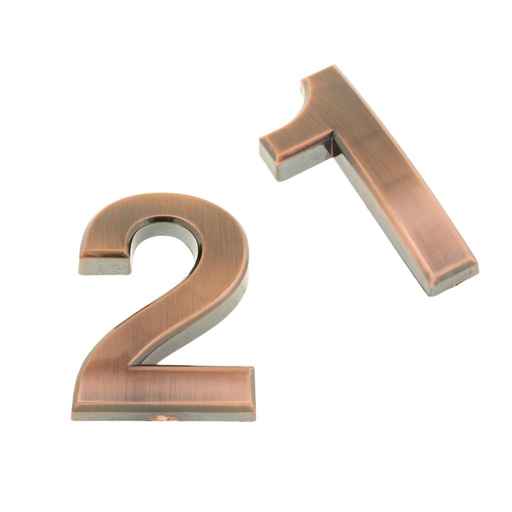 2Pcs Antique Door Number Room Plate Address Office Home House Hotel Sign