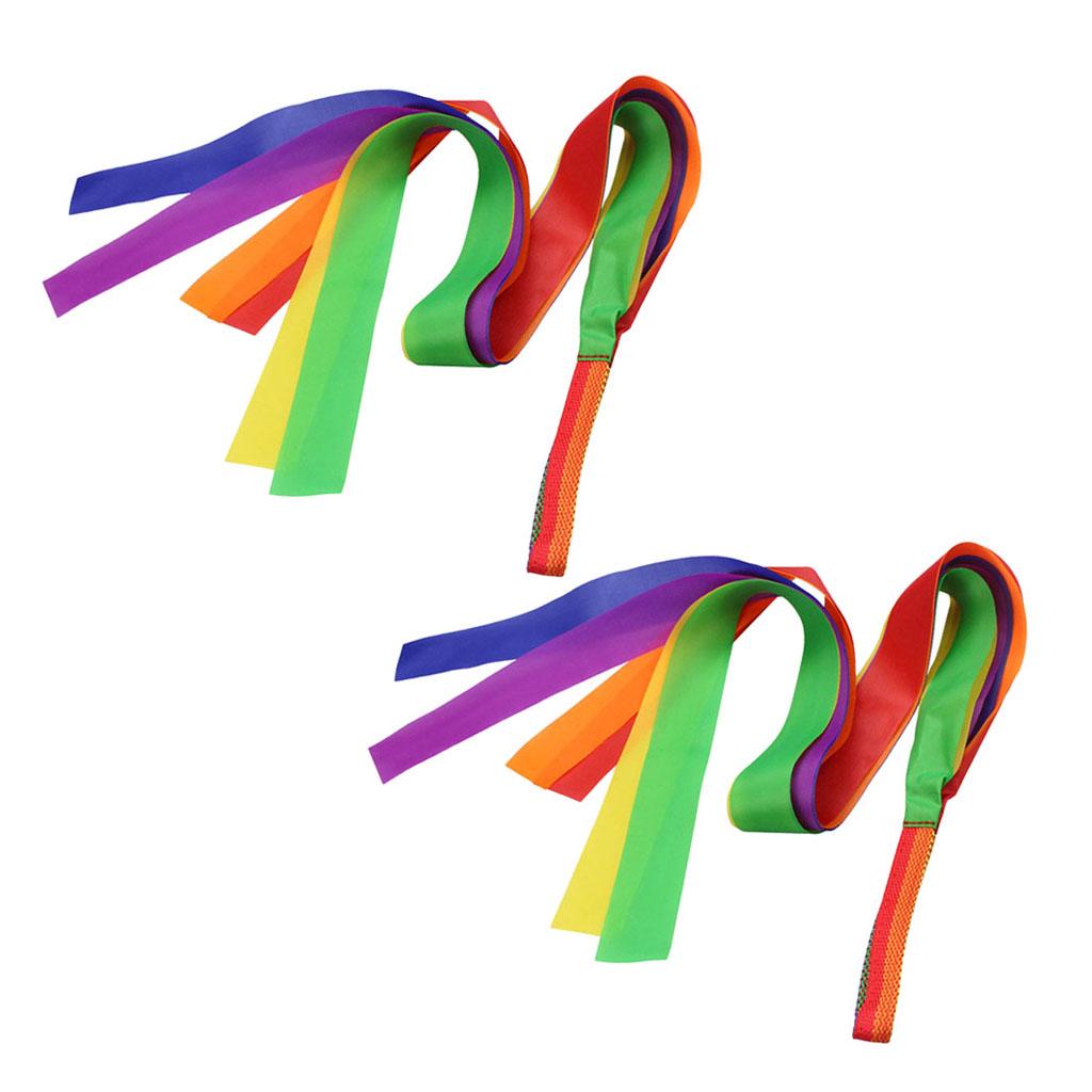 2pcs Dance Ribbon Gym Rhythmic Art Gymnastic Ballet Streamer Hand Held Toys