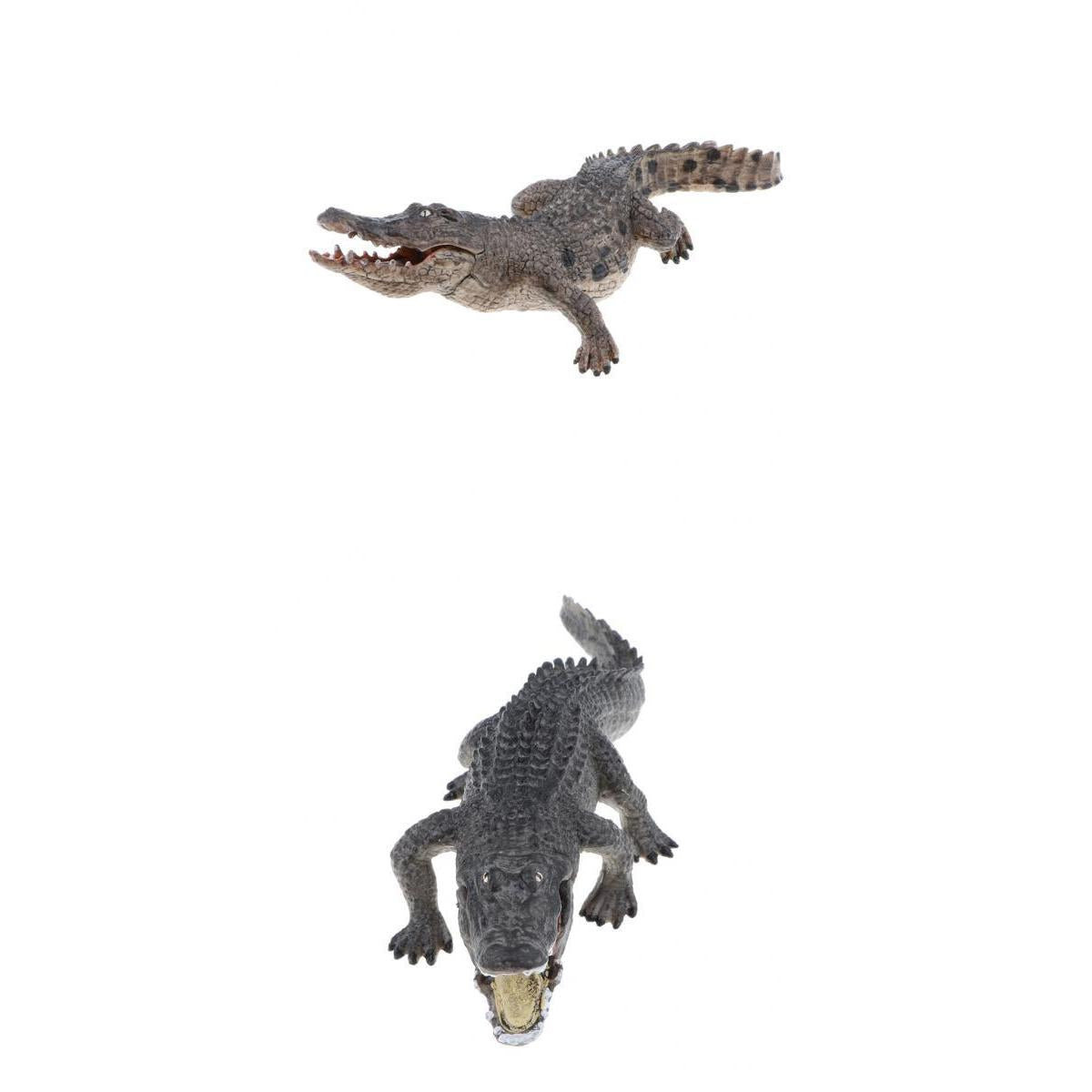 2pcs Simulation Wild Animal Model Figure Toys Figurine Home Decor Crocodile