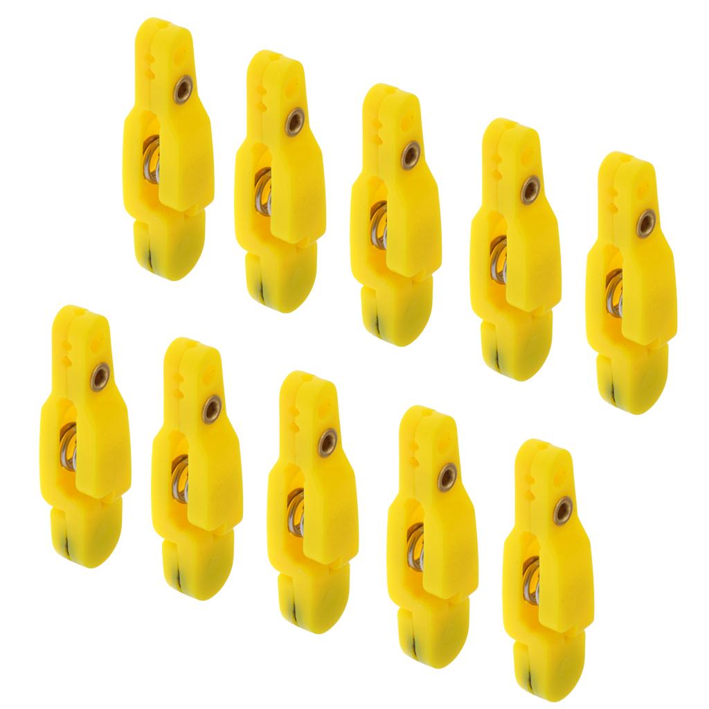 10x Snap Release Clip for Weight Planer Board Kite Offshore Fishing Yellow