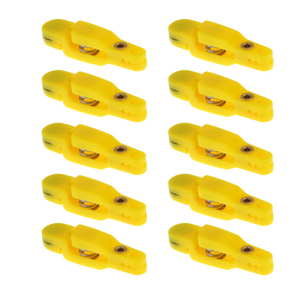 10x Snap Release Clip for Weight Planer Board Kite Offshore Fishing Yellow