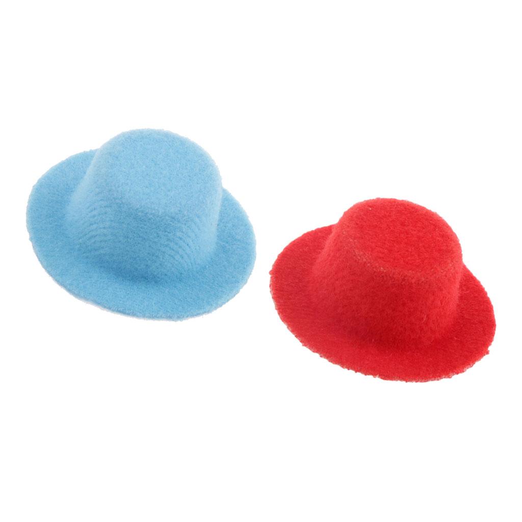 2pieces 1:12 Scale Dolls House Miniature Bowler Hat